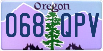 OR license plate 068QPV