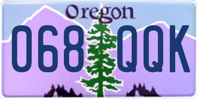 OR license plate 068QQK