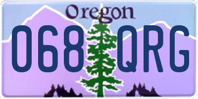 OR license plate 068QRG