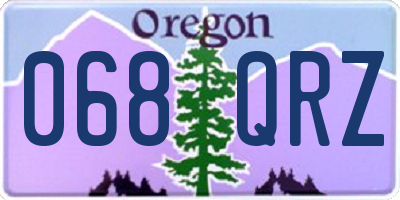 OR license plate 068QRZ