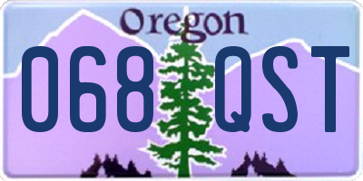 OR license plate 068QST