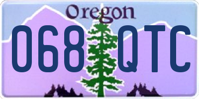 OR license plate 068QTC