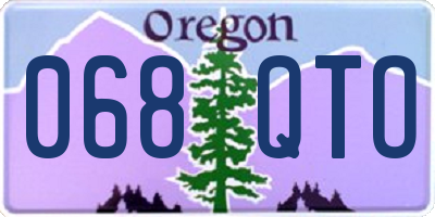 OR license plate 068QTO
