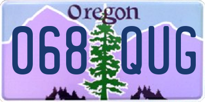 OR license plate 068QUG