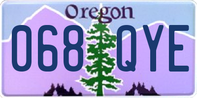 OR license plate 068QYE
