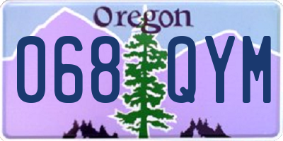 OR license plate 068QYM