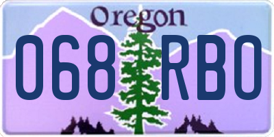 OR license plate 068RBO