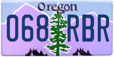 OR license plate 068RBR