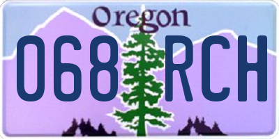 OR license plate 068RCH