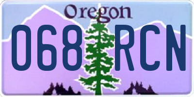 OR license plate 068RCN