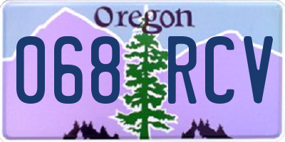 OR license plate 068RCV