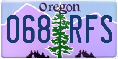 OR license plate 068RFS