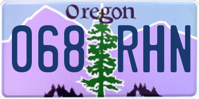 OR license plate 068RHN