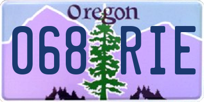 OR license plate 068RIE