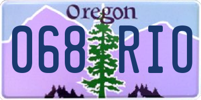 OR license plate 068RIO