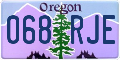 OR license plate 068RJE