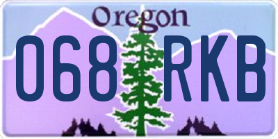 OR license plate 068RKB