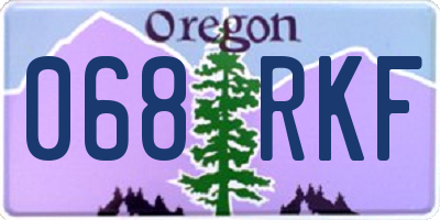 OR license plate 068RKF