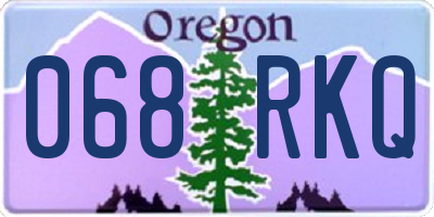 OR license plate 068RKQ