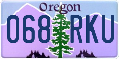 OR license plate 068RKU
