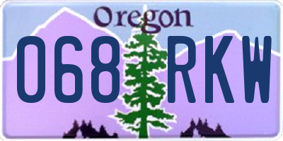 OR license plate 068RKW