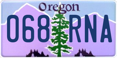 OR license plate 068RNA