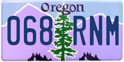 OR license plate 068RNM