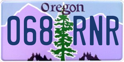 OR license plate 068RNR
