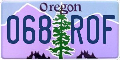 OR license plate 068ROF