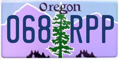 OR license plate 068RPP