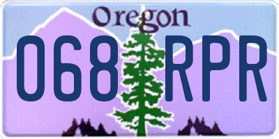 OR license plate 068RPR