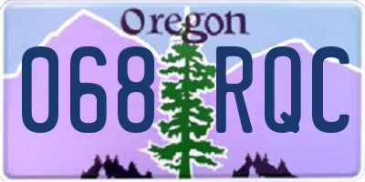 OR license plate 068RQC