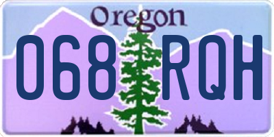 OR license plate 068RQH