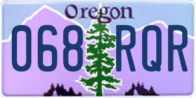 OR license plate 068RQR