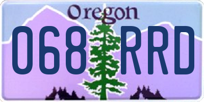 OR license plate 068RRD