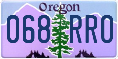 OR license plate 068RRO