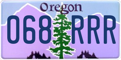 OR license plate 068RRR