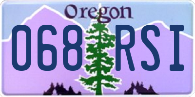 OR license plate 068RSI