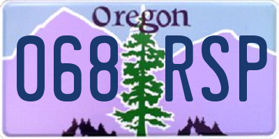 OR license plate 068RSP