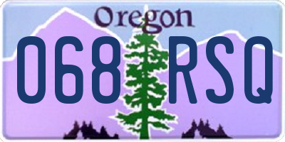 OR license plate 068RSQ
