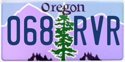 OR license plate 068RVR
