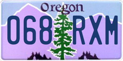 OR license plate 068RXM