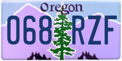OR license plate 068RZF