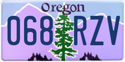 OR license plate 068RZV