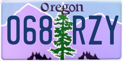 OR license plate 068RZY