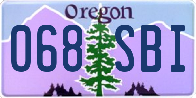OR license plate 068SBI