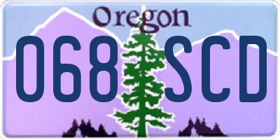 OR license plate 068SCD