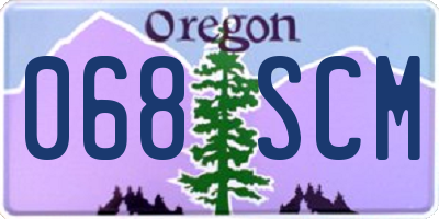 OR license plate 068SCM