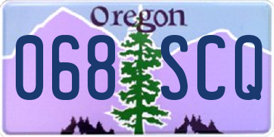 OR license plate 068SCQ