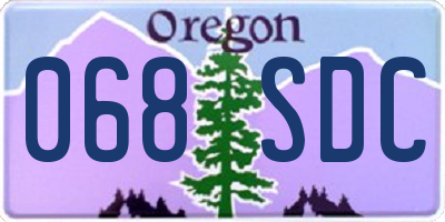 OR license plate 068SDC